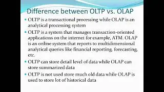 SAP-BW4HANA | What is difference between OLTP Vs OLAP|