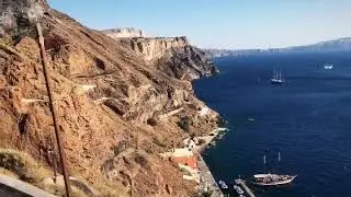 Santorini Amazing Cable Car View / Santorini Teleferik Manzarası