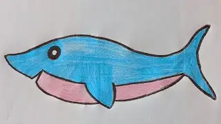 Learn How To Draw Pink Mommy Shark | Drawing For kids #373
