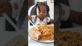 Baby struggles to feed herself 🤣🤣 