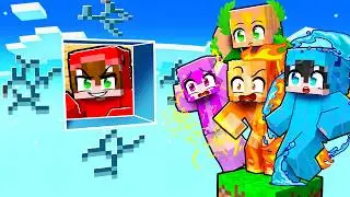 I Trapped My Friends in ONE ELEMENTAL BLOCK in Minecraft!