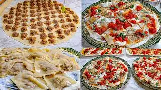 Afghan Ashak and Mantu in One  آشک ، منتو ، آش کته مزه سه طعم با این روش