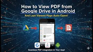 How to view PDF File From the Google drive in Android Studio | And Last pdf Viewed Page Open | Java