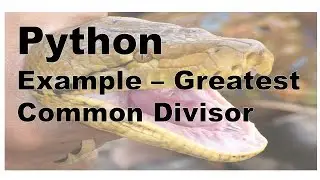 X01 Python Greatest Common Divisor, Example