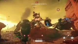 Super Battle Droid vs Speeder Bike - Star Wars Battlefront 2