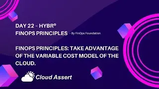 Day 22 of Cloud FinOps with Hybr® "Take advantage of the variable cost model of the cloud"