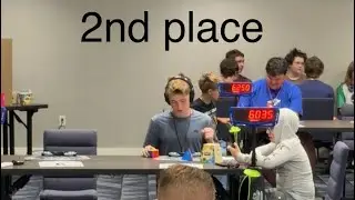 2ND Place in pyraminx at Boise one handed blitz ( 5.99 avg )