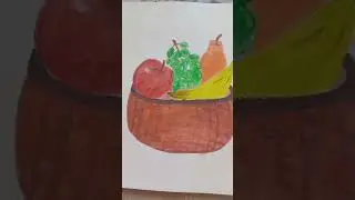 wait for the end😱Fruit baskit sketch & painting #shorts #fruitsbasket #vira