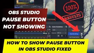 How To Get A Pause Button In OBS Studio | obs screen recorder pause button missing | (fixed)