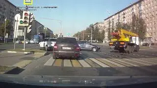 Автокран без тормозов