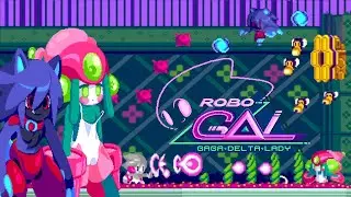 RoboGAL Demo Gameplay (0-Death) / Cute 2D Side Scrolling Shooter like Rockman Megaman Indie Game