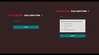 Password Validation | HTML CSS & Javascript Tutorial