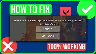 [FIXED] VALORANT ERROR CODE VAL 43 (2024) | Fix Error Code Val 43 Valorant