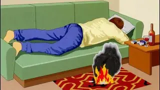 Поджигаем спящего. Жизненно. Смотрите до конца!!!!!  Ржач ))))