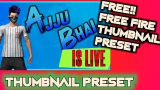 Free Fire Live Stream Thumbnail Free PRESET || Free Fire || SMR GFX ||