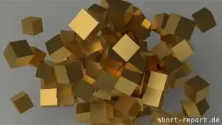 A gold cube
