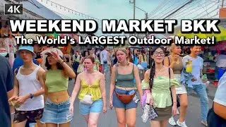 【🇹🇭 4K】The world's largest market - Chatuchak Market BANGKOK - Full Walking Tour