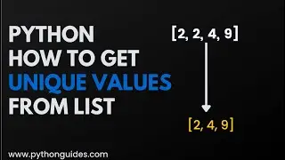 How to Get Unique Values From List in Python | Python Get Unique Values From List | Python Tutorial