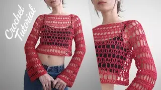 Treble Crochet Mesh Top In-depth Tutorial - FREE Pattern XS to XXL