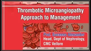 Thrombotic Microangiopathy Approach to Management, Prof. Suceena Alexander, CMC Vellor