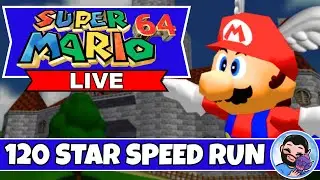 120 Star Speed Run | Super Mario 64 (3D All Stars) | PB - 