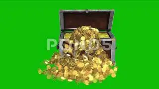 Treasure Chest Animation Green Screen