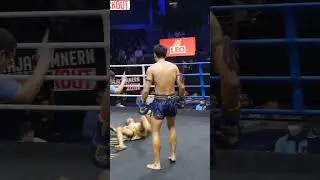 Fast hands in Muay Thai fight for a knockout! 
