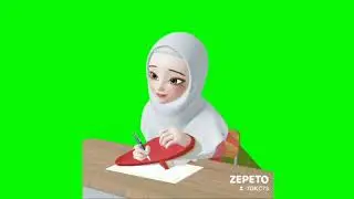 Animasi green screen guru | Animasi green screen muslimah | Animasi green screen guru mengajar