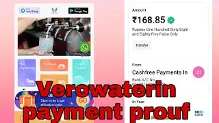 Vero waterin earning website Review || vero water in earning website payment prouf #earning