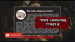 Wrap the image with text ।। set outer shape circle ।। write text around the edges of circle