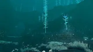 Subnautica. Обломки Авроры в кровавых водорослях.
