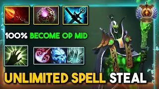 UNLIMITED SPELL STEAL Rubick LVL5 Dagon + Octarine Core Build 100% Become OP MID 7.35d DotA 2
