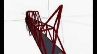 Sketchup animation - the red trusses