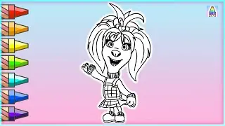 Как нарисовать ЛИЗУ из мультика Барбоскины | Рисуем и Учим Цвета | Coloring Kids