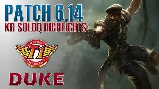 SKT T1 Duke - Gangplank Top Lane - KR LOL Challenger 960LP Highlights