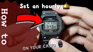 how to set an hourly chime or beep sound on the casio DW 5600E wristwatch