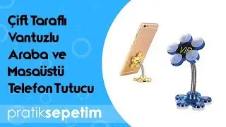 Çift Taraflı Vantuzlu Araba ve Masaüstü Telefon Tutucu Ürün Tanıtımı