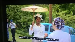 POSE Elektra reads neighbor bitch Wonder Bread Ugly Housedress Yellow Brick Road Tenting 4 Termites