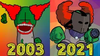 Evolution of Tricky the Clown Madness Combat in Games 2003-2021