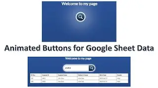 Animated Buttons for Google Sheet Data Search on Your Website