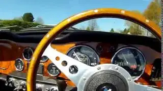 Driving a Triumph TR4 in the English springtime