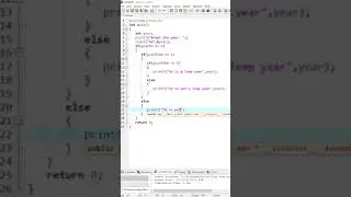Leap Year program in C | 