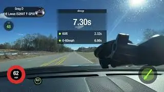 1/4 mile LEXUS IS200T F-SPORT (2016)