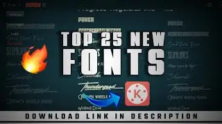 NEW FONTS 2020 Free Download || Top Font +25 || KINEMASTER , Pixel lab , Editing Lyrics , New Font