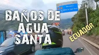 llegamos a baños de agua santa en mi apache 200 .. un paisaje con muchos contrastes