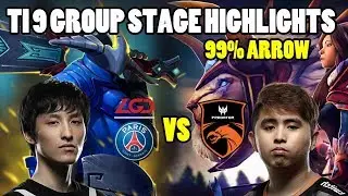 TNC TIMS 99% MIRANA ARROW |TNC VS LGD PSG | TI9 GROUP STAGE | GAME 1 AND 2 HIGHLIGHTS |