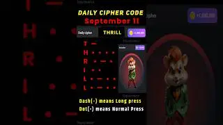 Daily cipher hamster kombat today | 11 September hamster kombat daily cipher combo | 5 million coins