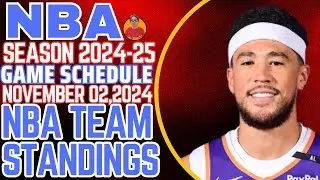 NBA LATEST TEAM STANDINGS NOVEMBER 01,2024|DEVIN BOOKER 40 POINTS 8 ASSISTS|NBA LATEST GAME SCHEDULE