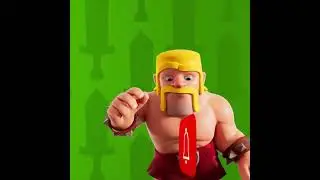 Clash of Clan's Subscribe animated Barbarian with green Screen. l @clashflict l