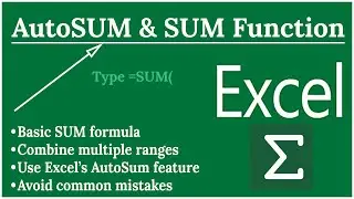 AutoSum & SUM Function in Excel | Quick and Easy Guide for Beginners
